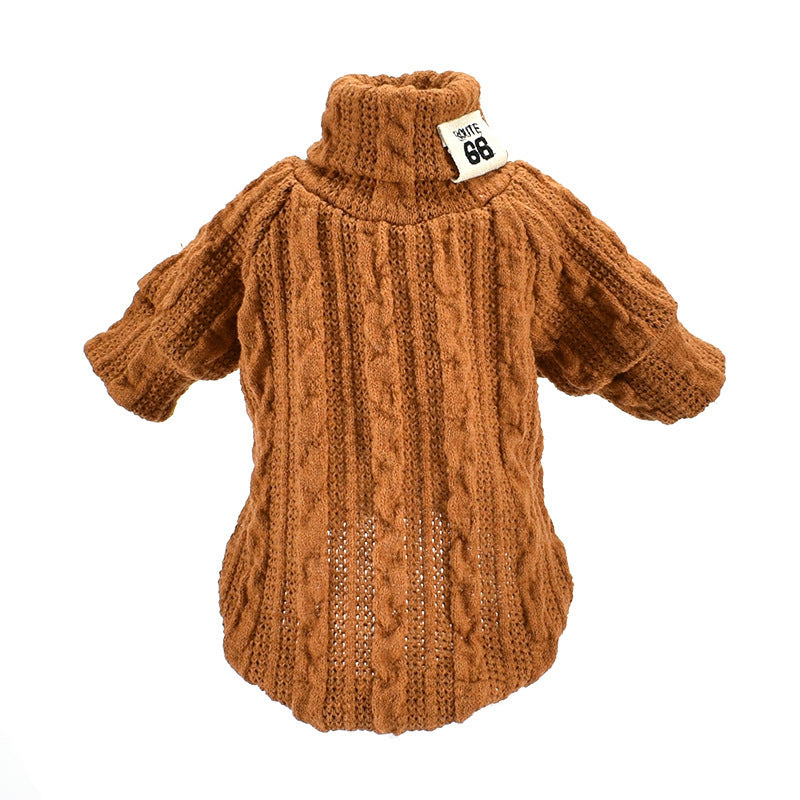 Dog Sweater Turtleneck Warm Cotton For Puppy
