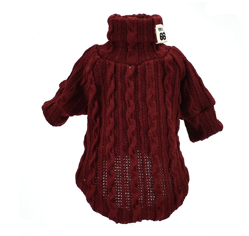 Dog Sweater Turtleneck Warm Cotton For Puppy