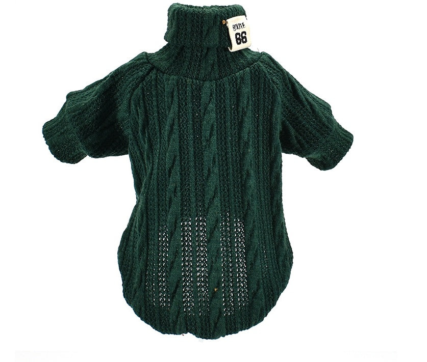 Dog Sweater Turtleneck Warm Cotton For Puppy