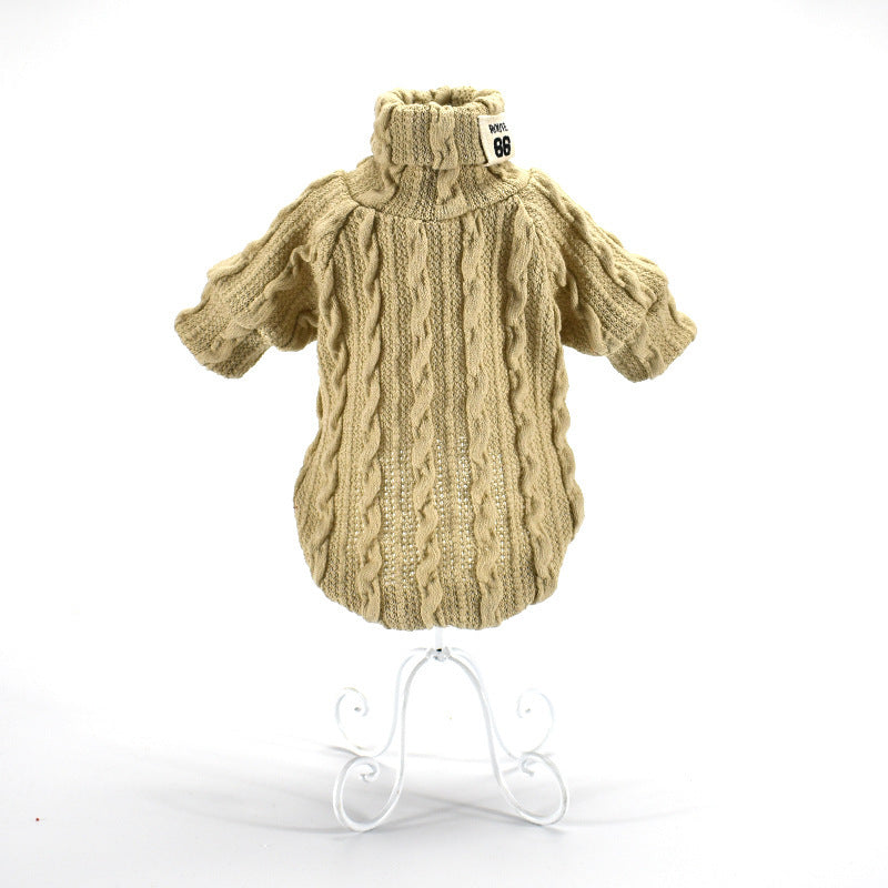 Dog Sweater Turtleneck Warm Cotton For Puppy