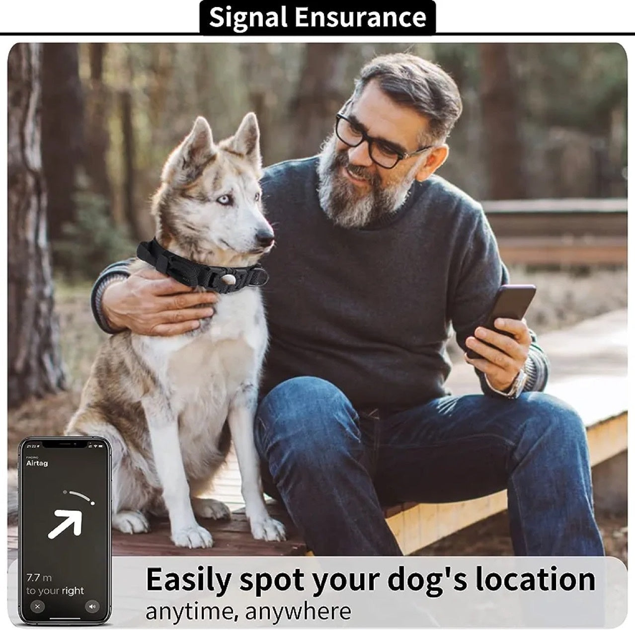Waterproof Dog Collar Airtag
