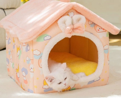 Foldable Doghouse Winter Villa