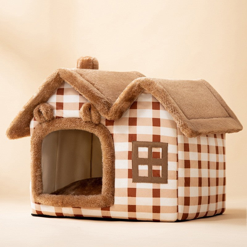 Foldable Doghouse Winter Villa