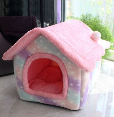 Foldable Doghouse Winter Villa