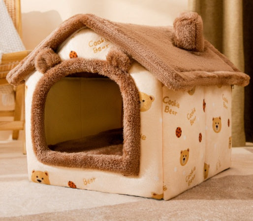 Foldable Doghouse Winter Villa