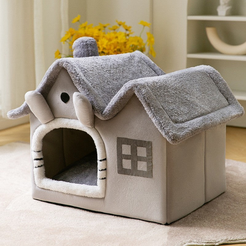Foldable Doghouse Winter Villa