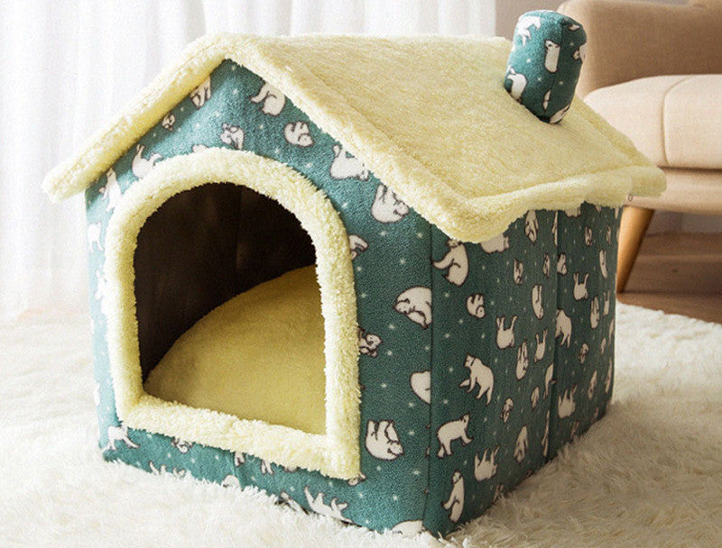 Foldable Doghouse Winter Villa