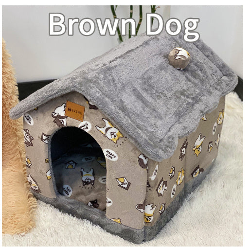 Foldable Doghouse Winter Villa