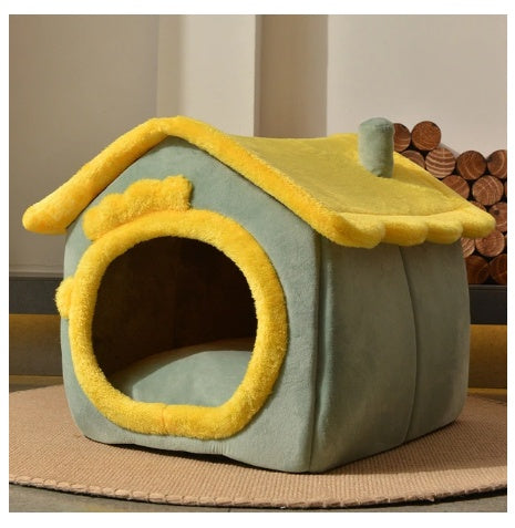 Foldable Doghouse Winter Villa