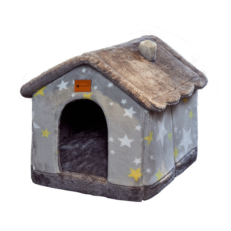 Foldable Doghouse Winter Villa