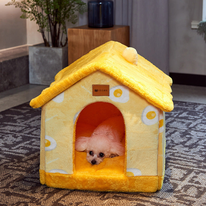 Foldable Doghouse Winter Villa