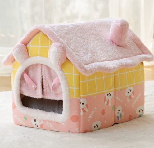 Foldable Doghouse Winter Villa