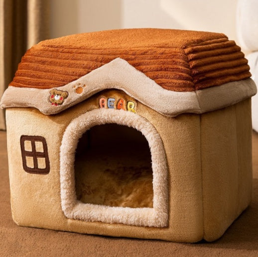 Foldable Doghouse Winter Villa