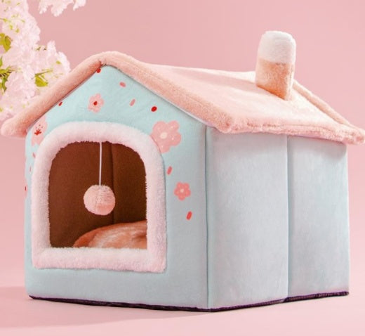 Foldable Doghouse Winter Villa